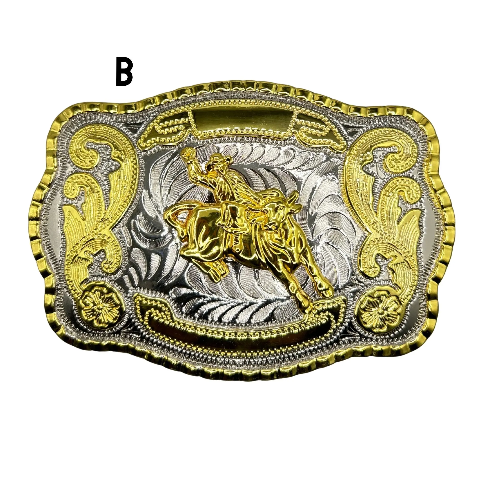Hebilla Jinete de Toros - Bull Rider Belt Buckle, Vaquera, Fits 1.5" Belts