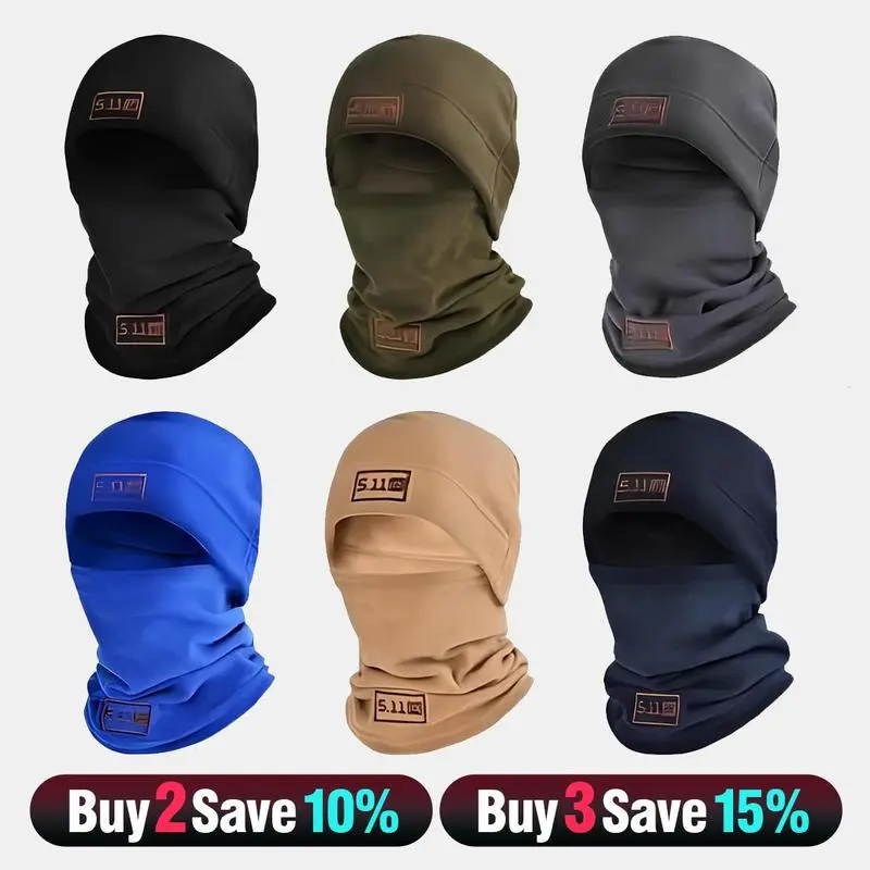 Windproof Beanie with Scarf Two Pieces Polar Fleece Balaclava Hood Face Mask Ski Mask For Cycling Skiing Fishing Outdoor Activity Construction Sites Farms And Training Stay Warm And Protected Party Hat