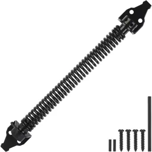 14" Gate Spring Self Closing Heavy Duty Door Springs to Close Door, Automatic Gate Closer with Adjustable Tools for Metal Gates, Wooden Fences and Vinyl Fence Gates(Black, 1 Pack)