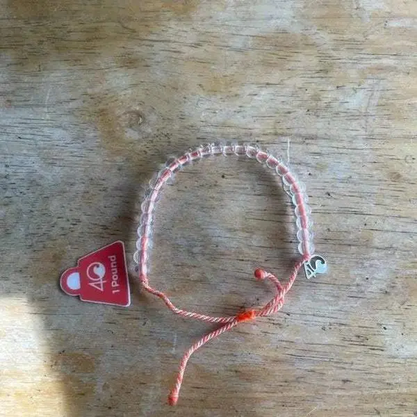 4Ocean Whale Shark Beaded Bracelet in Orange and White