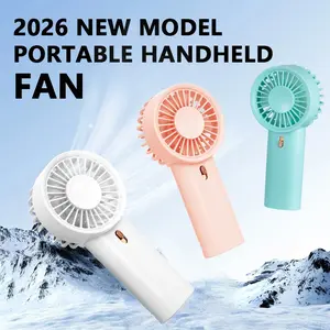 2026 New Model Portable Handheld Fan, Personal Portable Fan, Wind Speed 1, Three Colors Optional, Suitable For Summer Outdoor Activities, Beach Sports, Travel, Office, Bedroom, School, Pool Party, Gift And Daily Use, 2 AAA Battery Powe