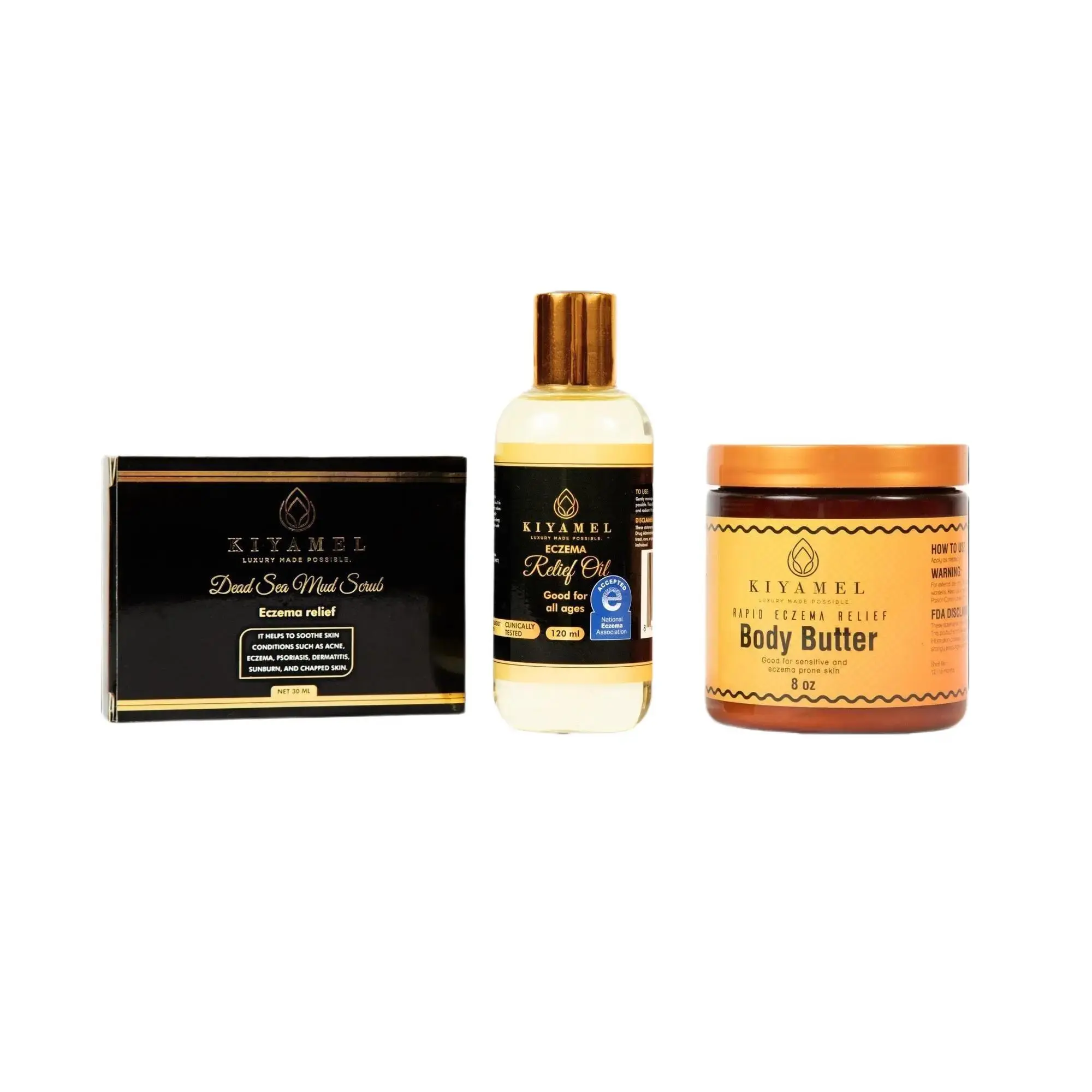 Eczema Itch Relief Bundle with Chamomile, Charcoal, and Coconut – Ultimate Body Care Solution