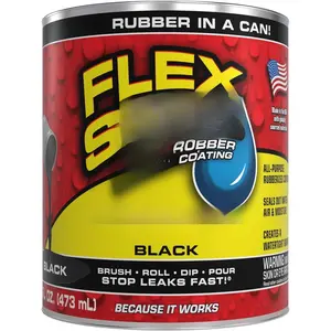 , Rubber Coating ant, , ible, Breathable, and , Roof Repair, Basements, RV, Campers, , Marine, EPDM, Masonry, Black, 16 oz