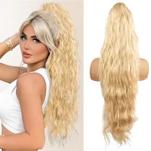 30 inch Curly Ponytail Extension Claw Clip in Hair Extensions Long Fluffy Natural Looking Synthetic Hair Extension for Women