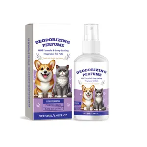 Pet Deodorizing Spray for Dogs & Cats, 50ml Odor-Freshening Mist with Activated Charcoal and Plant Extracts for Daily Pet Care