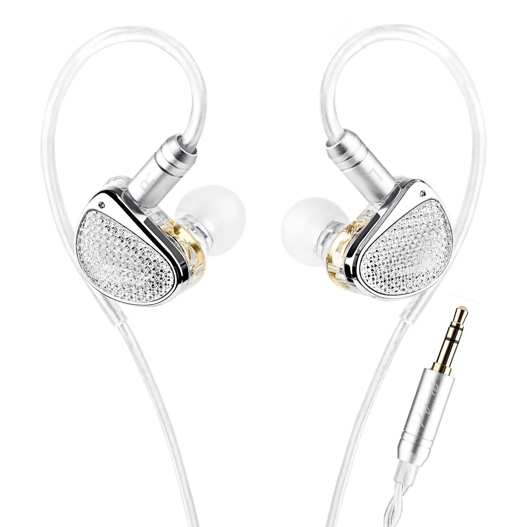 EarAcoustic STA-K Hybrid Dual Driver Wired In-Ear Monitor Headphones, 2-Pin Cable, 3.5mm/USB-C Audio Plug, Sturdy Noise Free Stereo Audio, Noise Isolating, Tablet-Compatible, Not Water Resistant