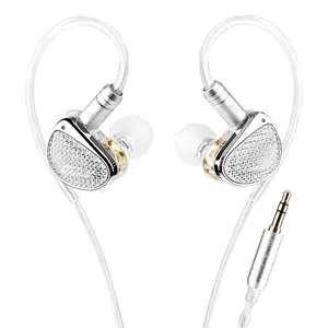 EarAcoustic STA-K In-Ear Monitor HiFi Stereo Wired Earbuds Hybrid Dual Drivers IEM Headphones with 2 Pin Cable for Musicians Sturdy Noise-Free Audio Electronic Headset 3.5mm Without Mic