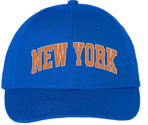 New York Embroidered Baseball Cap | New Yorkers NYC Graphic Hat with Hook and Loop Closure, Royal Blue
