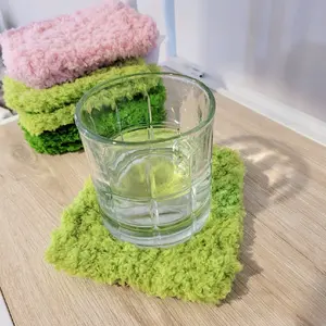 Grass Patch Coaster Handmade Crochet