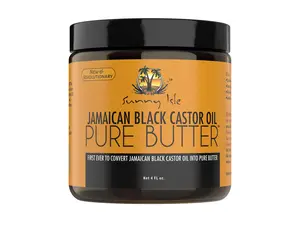 Sunny Isle Jamaican Black Castor Oil PURE BUTTER 4oz - Revolutionary 100% Natural Hair & Skin Care with Ricinus Communis Oil