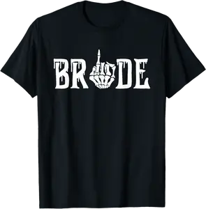 Halloween Wedding Bride Groom Skeleton Till Death Matching T-Shirt - Alaishasmith Shop 72B0DBH51PYF