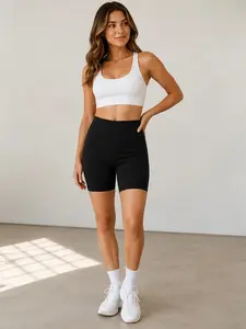 NIA High Rise Stretch Athleisure Biker Shorts