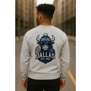 Dallas Bull Heritage Crewneck, Vintage-Inspired