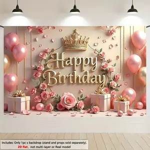 2D Plane Background Cloth, Birthday Banner Poster, Large Fabric Balloon Castle Sign, Photo Decoration, 72.8 X 43.3 Inches, Studio Equipment