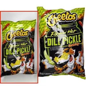 Flamin Hot Dill Pickle crunchy- Hot cheetos Flavor Foods (Regular Bag)