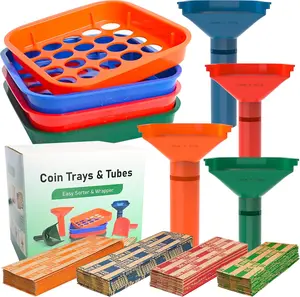 Sorter Tray &  Sorter Tube - 4 Coor Coded  Separator Trays and  Sorters Tubes Bunde with 100 count  Wrappers Assorted