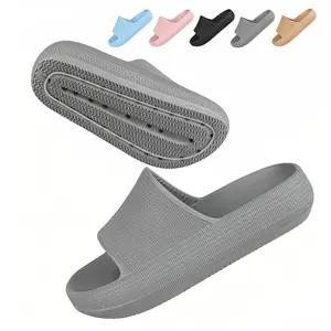 Women's Thick-Sole Non-Slip Cloud Slippers - Lightweight Breathable Rubber Spa Slippers for Indoor Use, Lightweight Breathable Slippers,summervibes