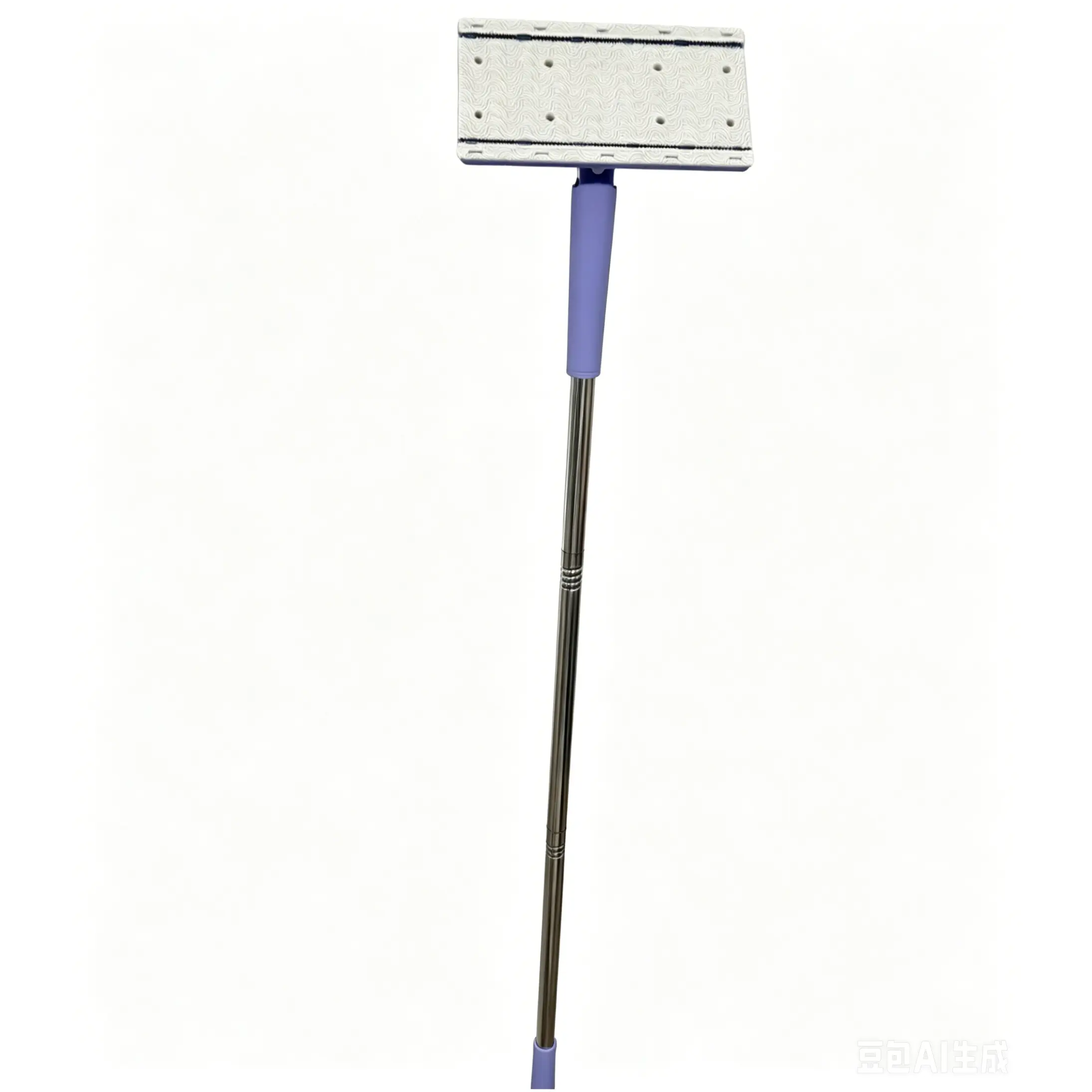 2 PCS Flat Head Cleaning Mops for Home Care - Metal Handle, Plastic Head, 70cm/90cm Length, 16x8cm Size, Purple & White Colors