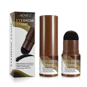 ALIVER Eyebrow Stamp & Eyebrow Stencils Reusable, Long Lasting Waterproof Makeup for Party & Casual Looks Gift for Women & Girls eyebrow pencil Powder
