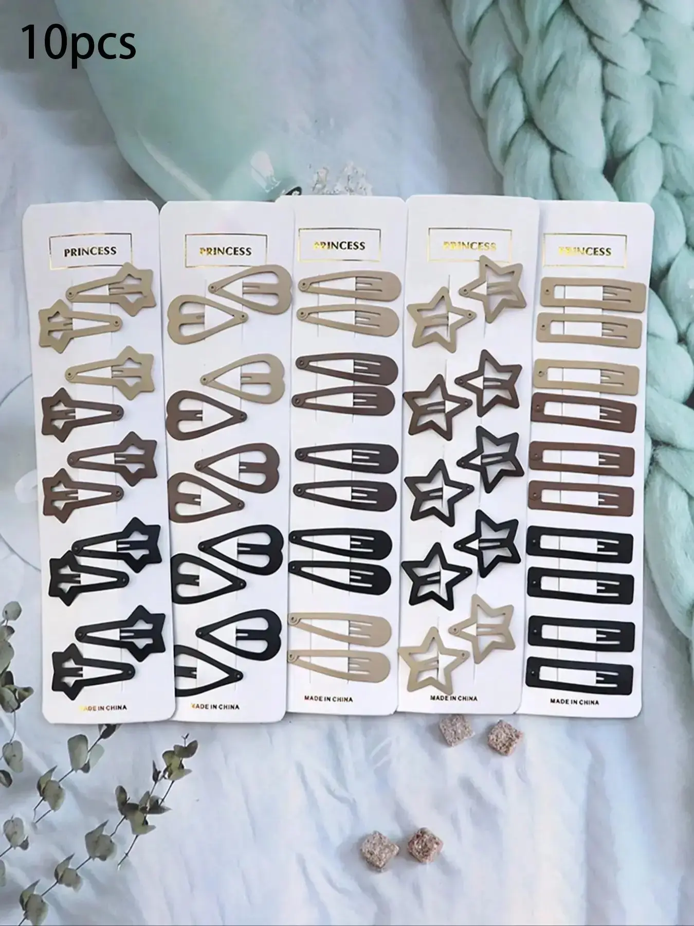 Simple Plain Color Hair Clips (10pcs), Casual Versatile Hair Accessories for Women, Minimalist Hairwear for Daily Used, Super Cute Clips, Barrettes Hair Clips, Hair Clip Set, Hair Decor, Hairclips