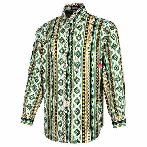 6.5 oz Printed Bohemia Button Down FR Work Shirt-0816A