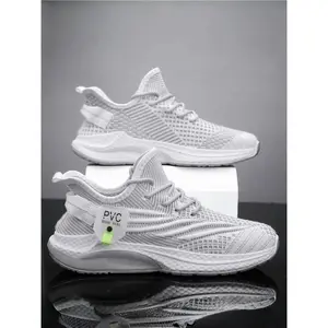 Men's Sporty Lace Up Running Shoes, Breathable Comfortable Sports Running Shoes, Fashionable Sneakers for Daily Wear