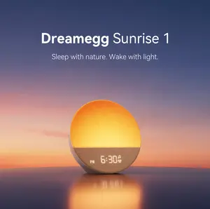 Sunrise Alarm Clock and Sound Machine Nightlight, Home Decor, Digital Dimmable Clock for Bedroom, 29 Sleep Sounds, White Noise Machine for Adults, Wake Up Light Alarm Clock Decor