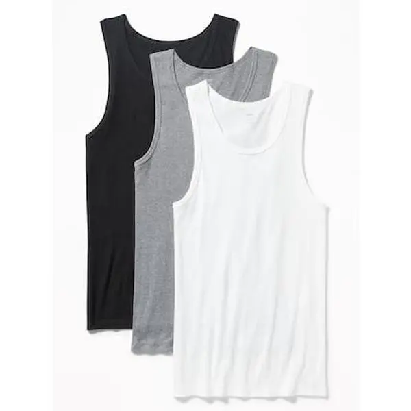 Old Navy Men's Go-Dry Rib-Knit Tank Tops 3-Pack