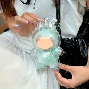 Latest Model Labubu Acrylic Protective Case, Ultra HD Transparent Crystal Texture Figurine Display Box for Collectible Figures, Perfect Gift for Labubu Enthusiasts