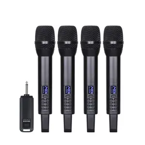 Rechargeable Wireless Microphone 1-to-2 Dual Mic for KTV Home Singing Karaoke Speaker Universal Microphone