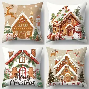 Christmas Gingerbread Hut Pillowcase