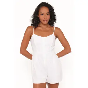 Reesa Romper - White Embroidery