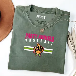 Comfort Colors Party Animals Baseball Retro Monkey Sunglasses T-Shirt