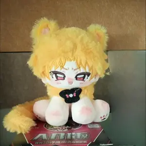 15cm Anime Attributes Brando Kawaii Cosplay Soft Cotton Doll Body With Ears Tail Cartoon Sitting Posture Toy Figures Fans Gifts