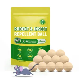 Rodent and Mice Repellent Indoor, Upgrade Peppermint Oil Balls for Mouse Squirrel, 12-Pack Rat Repellent for Outside Vole, Mouse Control for Indoor/Outdoor, Pet Safe Rodent Deterrents for House/Attic