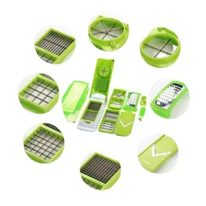 Vegetable cutter Green vegetable cutter Household kitchen utensils Fruit and potato grater 12-piece set