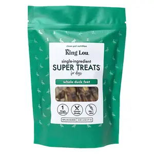 Whole Duck Feet Dog Treats – Dehydrated USA-Made Chews with Collagen, Glucosamine & Chondroitin for Joint & Dental Health, 10 Count