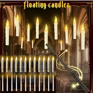 Floating Candles with Magical Wand Remote