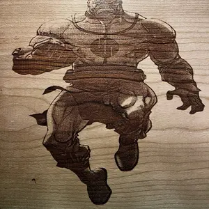 Conquest Character Engraved on Wood Wall Art with Command Strips, Includes Unique Design and Durable Finish