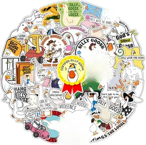 Silly Goose Stickers - 50 PCS Funny & Adorable Meme Goose Stickers for Tumbler, Laptop, Phone, Car