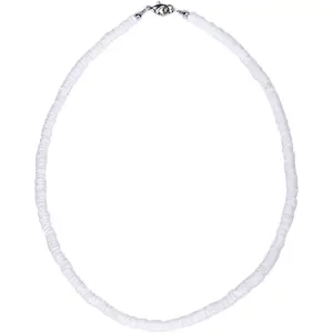Smooth Puka Shell Heishi Necklace