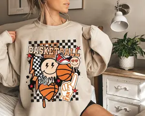 Basketball Sweatshirt, Basketball Mom Sweatshirt, Basketball Shirts For Women, Girl Basketball Sweatshirt, Basketball Sweatshirt Women