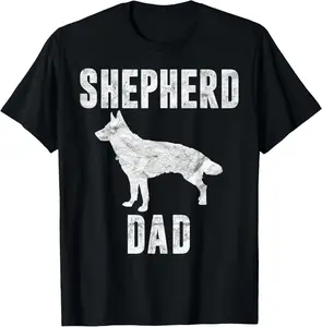 Vintage German Shepherd Dad Gift Dog Daddy Shepard Father T-Shirt