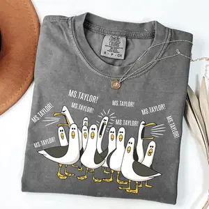 Comfort Colors Custom Seagulls Teacher Shirt, Funny Teacher Tee, Teacher Custom Teacher Gift, Back To School, Teacher Team Shirts