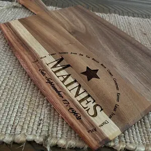 Custom laser engraved serving boards