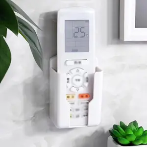 Remote Control Holder, Wall-Mounted Remote Storage Box, Organizer, Self-Adhesive No Drilling, Suitable for Living Room Bedroom Air TV Fan Remotes