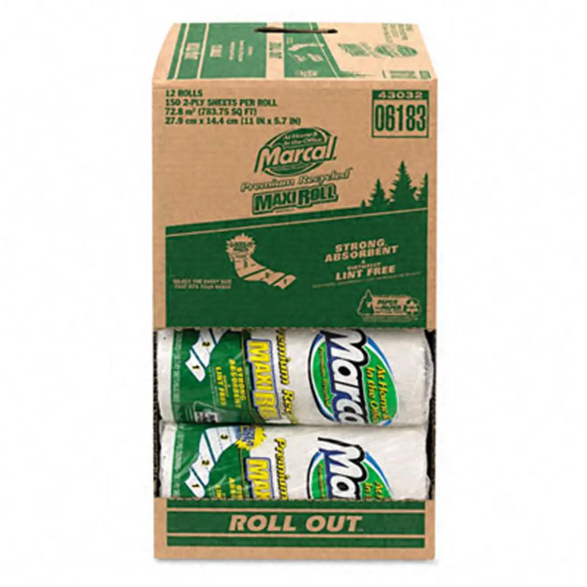 Marcal Kitchen Paper Towel Roll 11 x 5-3/4 White 140 Sheets/Roll. 12 Rolls/Ctn