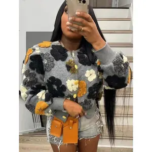 Women's Floral Jacquard Button Front  Jacket, Casual Long Sleeve Round Neck Outerwear for Daily Wear, Ladies Clothes for All ,Seasonshalloween costume ideas rock star puffer jacket peacoat trench coat