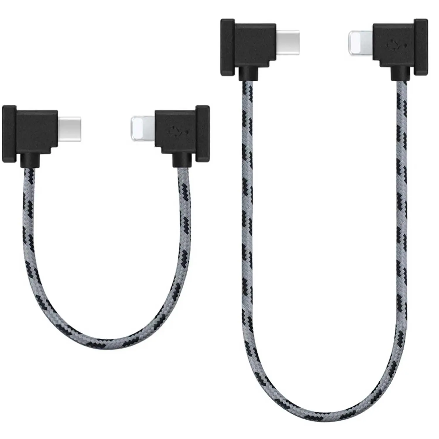 1FT+0.5FT(2 pack) USB C to IOS Remote Controller  for  Mavic 3, Mini 4 Pro, Mini 2/3 Pro, Air 2S, Mavic Air 2, RC-N1,  Drone to Phone 14/13/ Tablet  90  OTG Data Cord Accessories