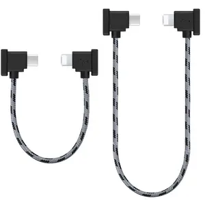 1FT+0.5FT(2 pack) USB C to IOS Remote Controller  for  Mavic 3, Mini 4 Pro, Mini 2/3 Pro, Air 2S, Mavic Air 2, RC-N1,  Drone to Phone 14/13/ Tablet  90  OTG Data Cord Accessories